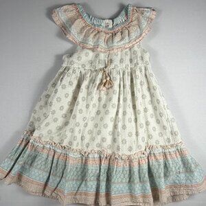 Joie 4T Toddler Boho Prairie Dress Cotton Ruffle Tiered